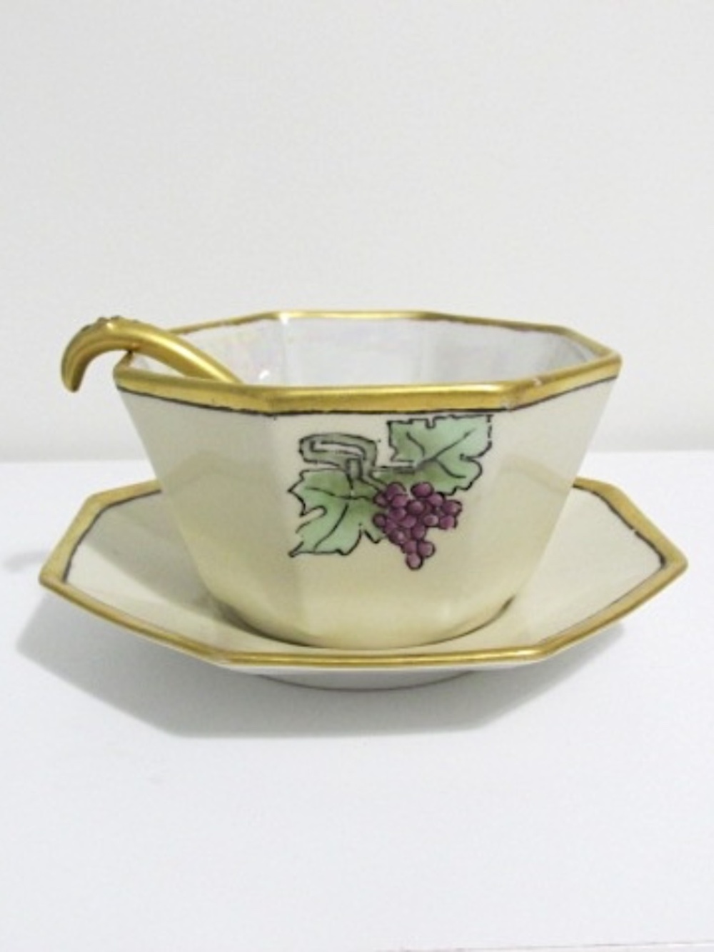 Antique Limoges Cup & Saucer Serving Dish